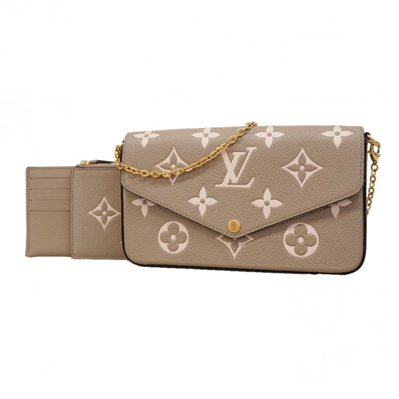 ルイ・ヴィトン(Louis Vuitton) ルイ・ヴィトン 財布・ショルダーウォレット モノグラム・アンプラント バイカラー ポシェットフェリシー M82610 トゥルトレーム クレームレディース
