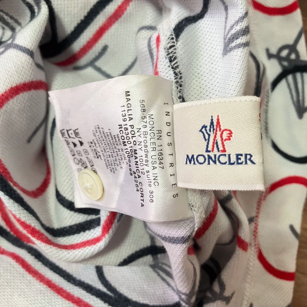 希少】MONCLER GAMME BLEU 自転車柄 ポロシャツ M トムブラウン