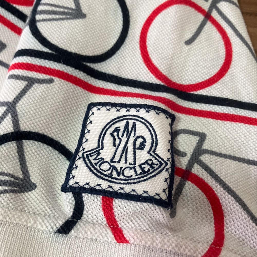希少】MONCLER GAMME BLEU 自転車柄 ポロシャツ M トムブラウン