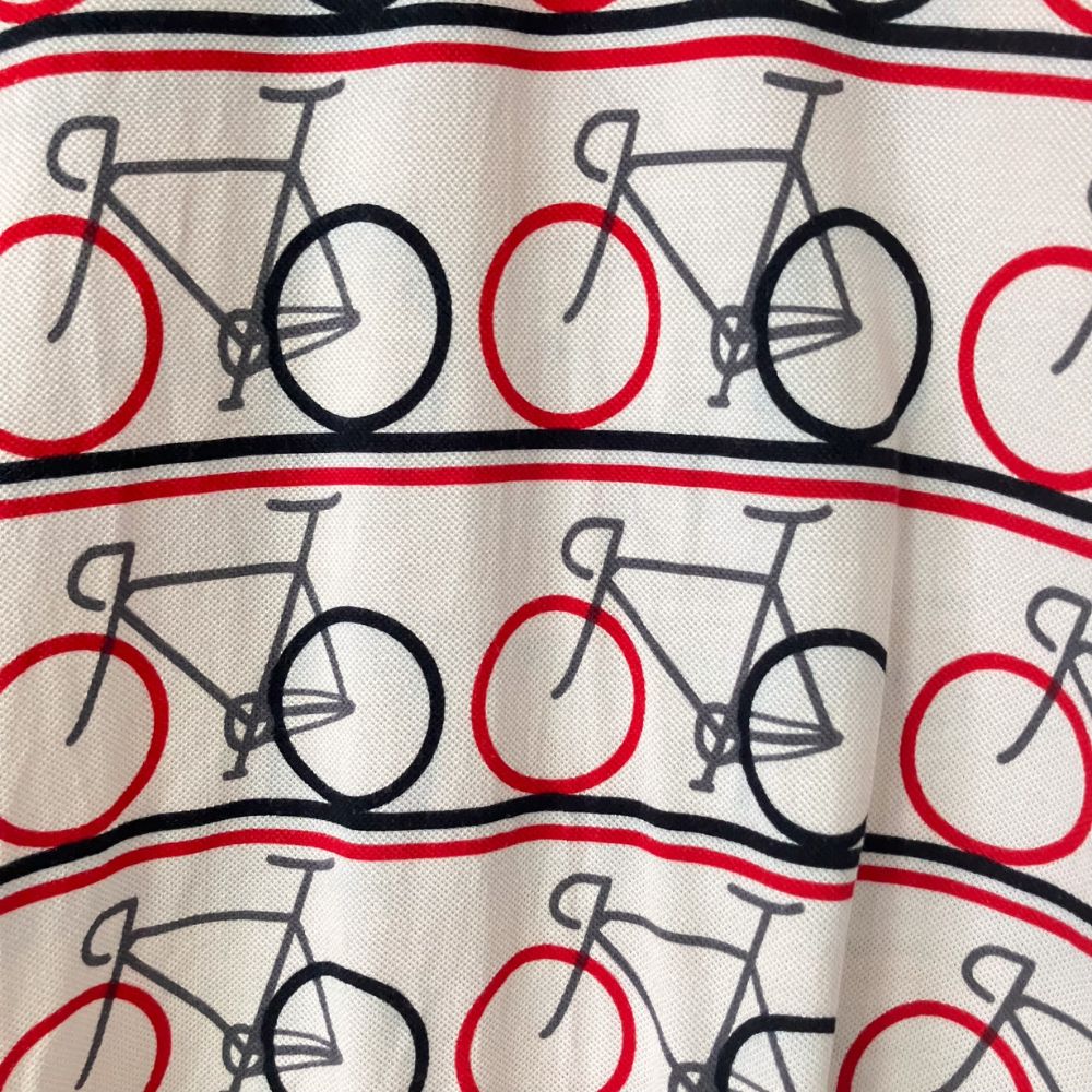 希少】MONCLER GAMME BLEU 自転車柄 ポロシャツ M トムブラウン