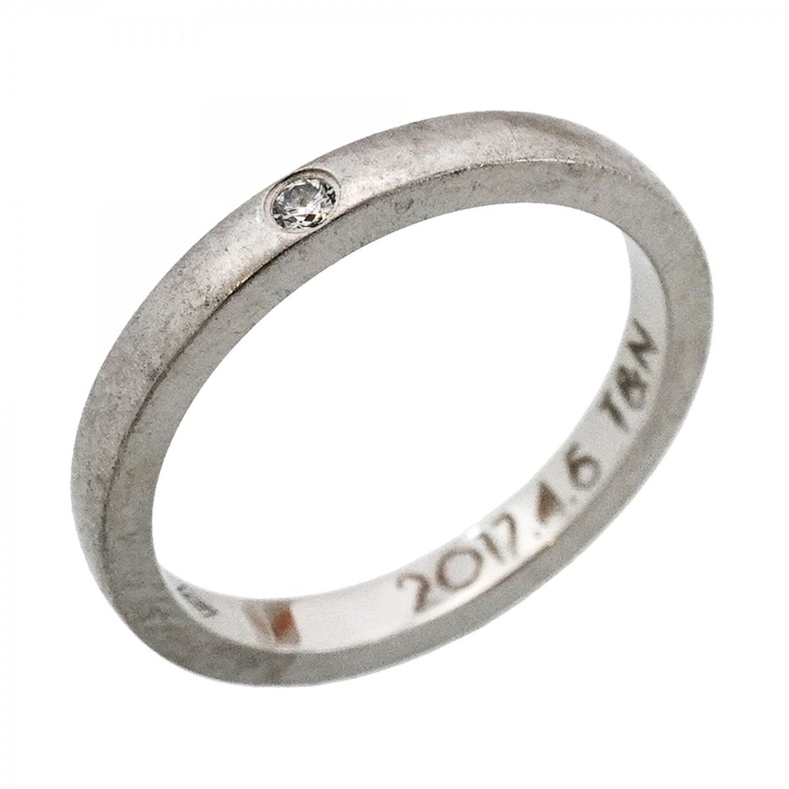 カルティエ(Cartier) カルティエ リング クラシック 1PD Pt950 プラチナ ダイヤモンド ＃46レディース