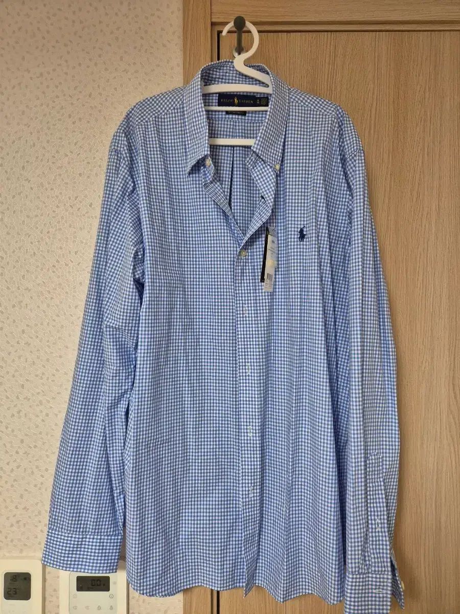 新品 POLO RALPH LAUREN ポロラルフローレン ブルー ギンガムシャツ XL