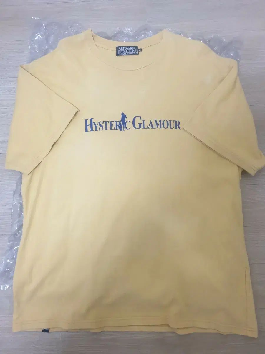 22ss HYSTERIC GLAMOUR(ヒステリックグラマー) イェロー 半袖Tシャツ XL(中古)