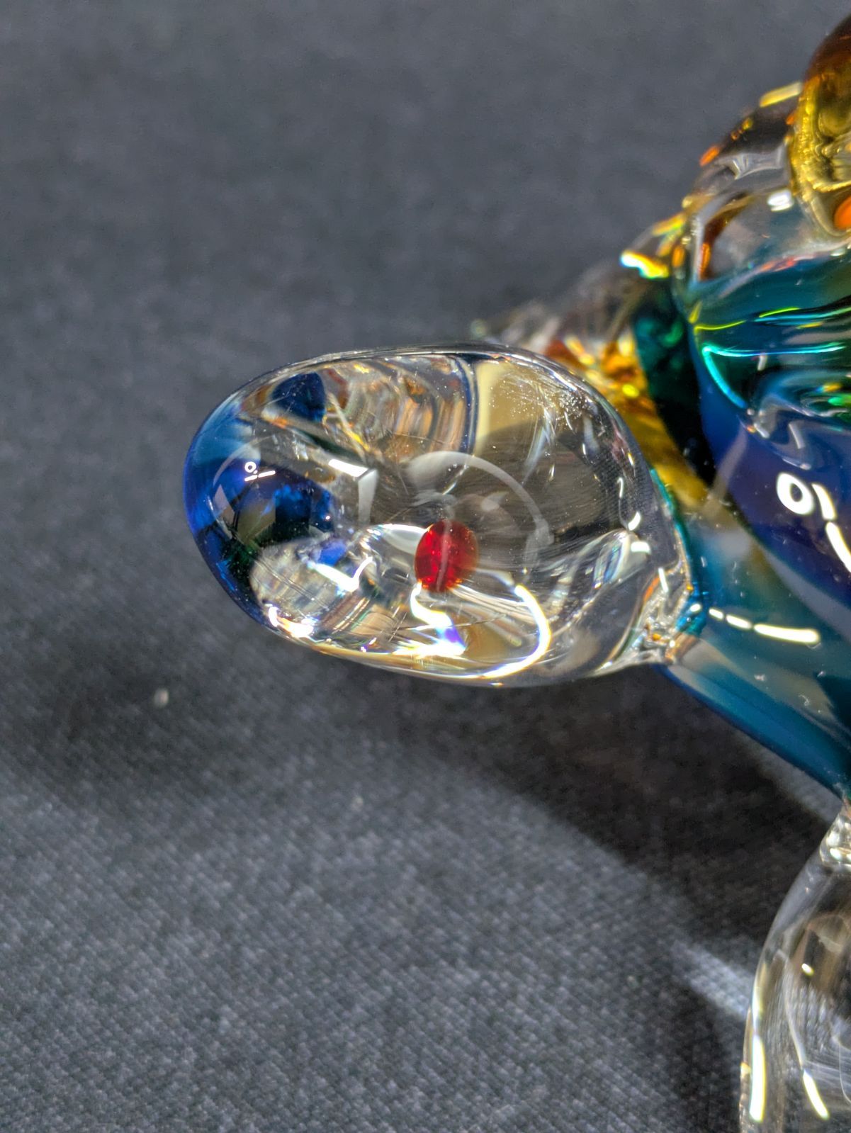 MultiGlass/マルチグラス ガラス製 亀 かめ 置物 ガラス細工 