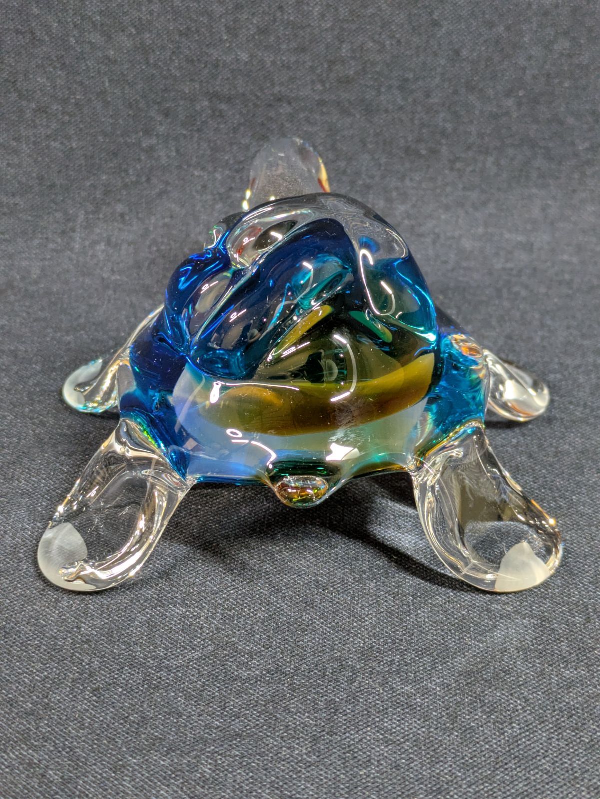 MultiGlass/マルティグラス ガラス製 亀 かめ 置物 ガラス細工