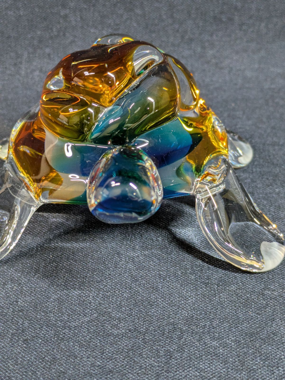 MultiGlass/マルティグラス ガラス製 亀 かめ 置物 ガラス細工