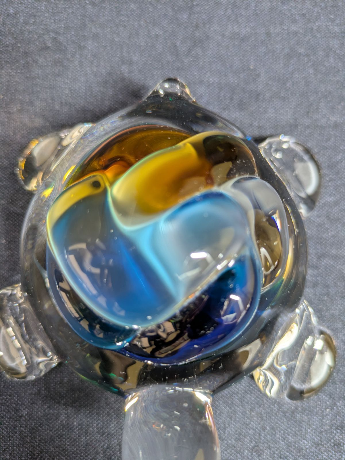 MultiGlass/マルチグラス ガラス製 亀 かめ 置物 ガラス細工 