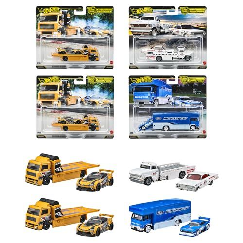 ホットウィール(Hot Wheels) チームトランスポート アソート 乗り物おもちゃ ミニカー 2台組×4セット入り BOX販売 3歳から マルチ FLF56-987JY 54f30619