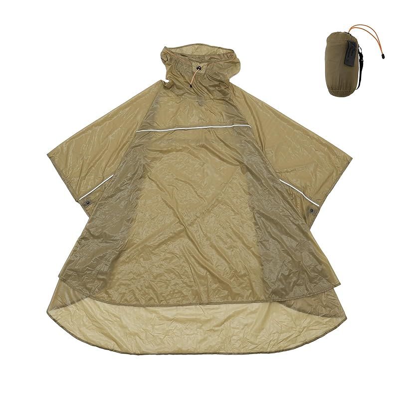 【新品】 KiU キウ ライトウェイトコンパクトポンチョ LIGHTWEIGHT COMPACT PONCHO 防水 撥水 耐水 レインポンチョ 雨合羽 軽量 おしゃれ 通勤 通学 自転車 アウトドア 収納袋 ユニセックス メンズ レディース ベージュ K50