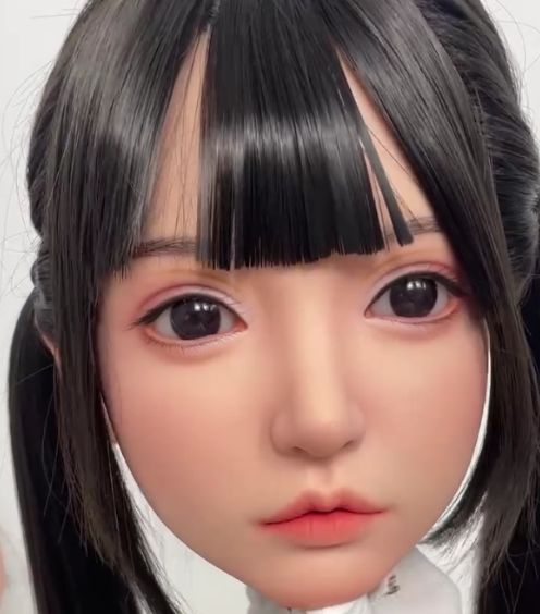 高級品ソフトシリコン ヘッドリアルガール 植毛リアル口腔 舌歯　口は手で開け　 M16 等身大ドール撮影　 鑑賞用 水洗い可能　マネキンパーツ　リアルドール