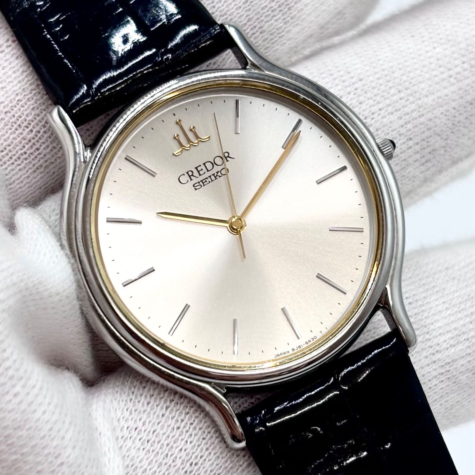 Credor セイコー クォーツ腕時計 稼働/純正ベルト】SEIKO/セイコー CREDOR/クレドール シグノ 腕時計