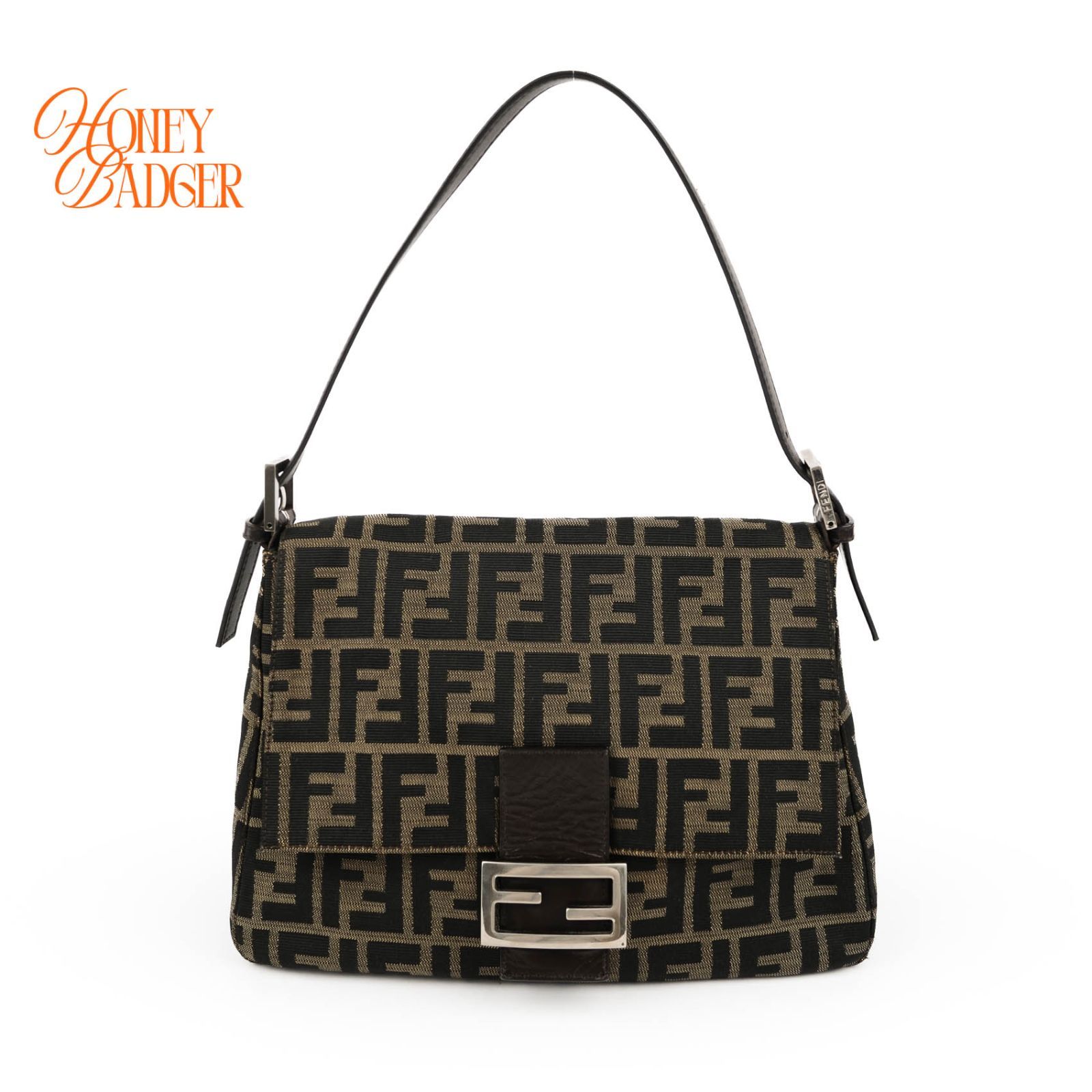 【希少/極美品】フェンディFENDI ママバゲット ズッカ ショルダーバッグ ブラウン