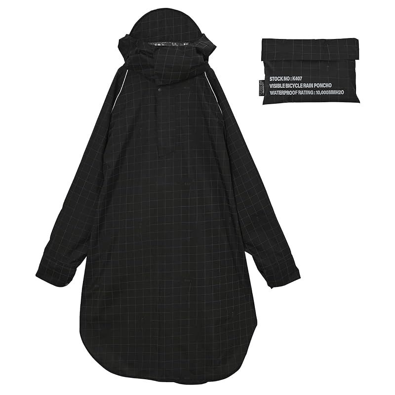 【新品】 KiU キウ ビジブルバイシクルレインポンチョ KiU VISIBLE BICYCLE RAIN PONCHO 防水 撥水 はっ水 耐水 雨対策 台風 梅雨 防災 レインコート スリーブポンチョ アノラック 雨具 袖付き 収納袋 ポケット おしゃれ