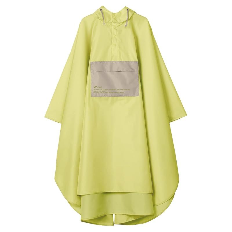 【新品】 [Wpc.] [ワールドパーティー] レインコート ［パッカブルポンチョ］バイカラー イエロー レディース メンズ レインウェア アウトドア フェス キャンプ 通勤 通学 自転車 着丈113cm 長め おしゃれ 男女兼用 R005-918-201
