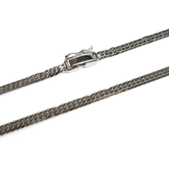 Pt850プラチナ ネックレス 喜平6面Wカット 20.2g 50cm ユニセックス 中古