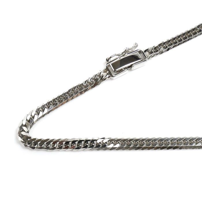 Pt850プラチナ ネックレス 喜平6面Wカット 20.2g 50cm ユニセックス 中古