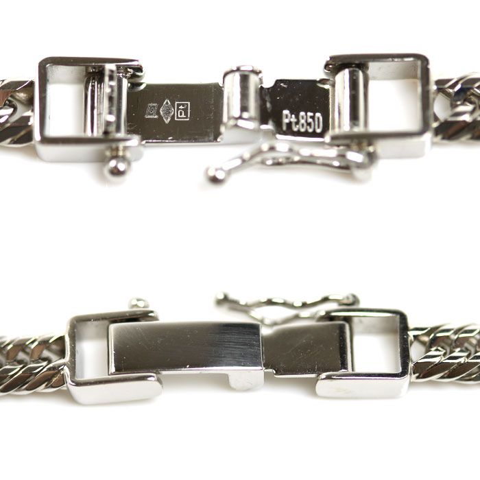 Pt850プラチナ ネックレス 喜平12面トリプルカット 30.2g 50cm ユニセックス 中古 Pt850プラチナ ネックレス 喜平12面トリプルカット 30.2g 50cm ユニセックス 中古