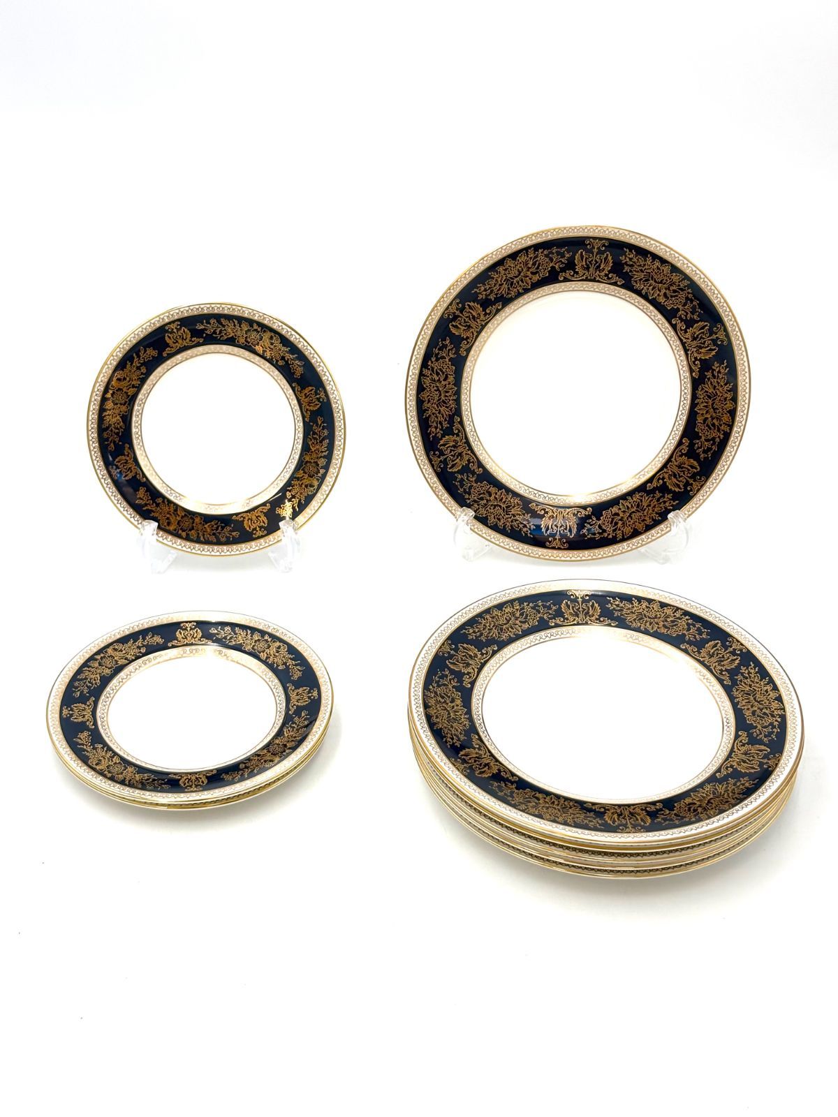 ウェッジウッド WEDGWOOD コロンビア ブルー＆ゴールド プレート 20.5