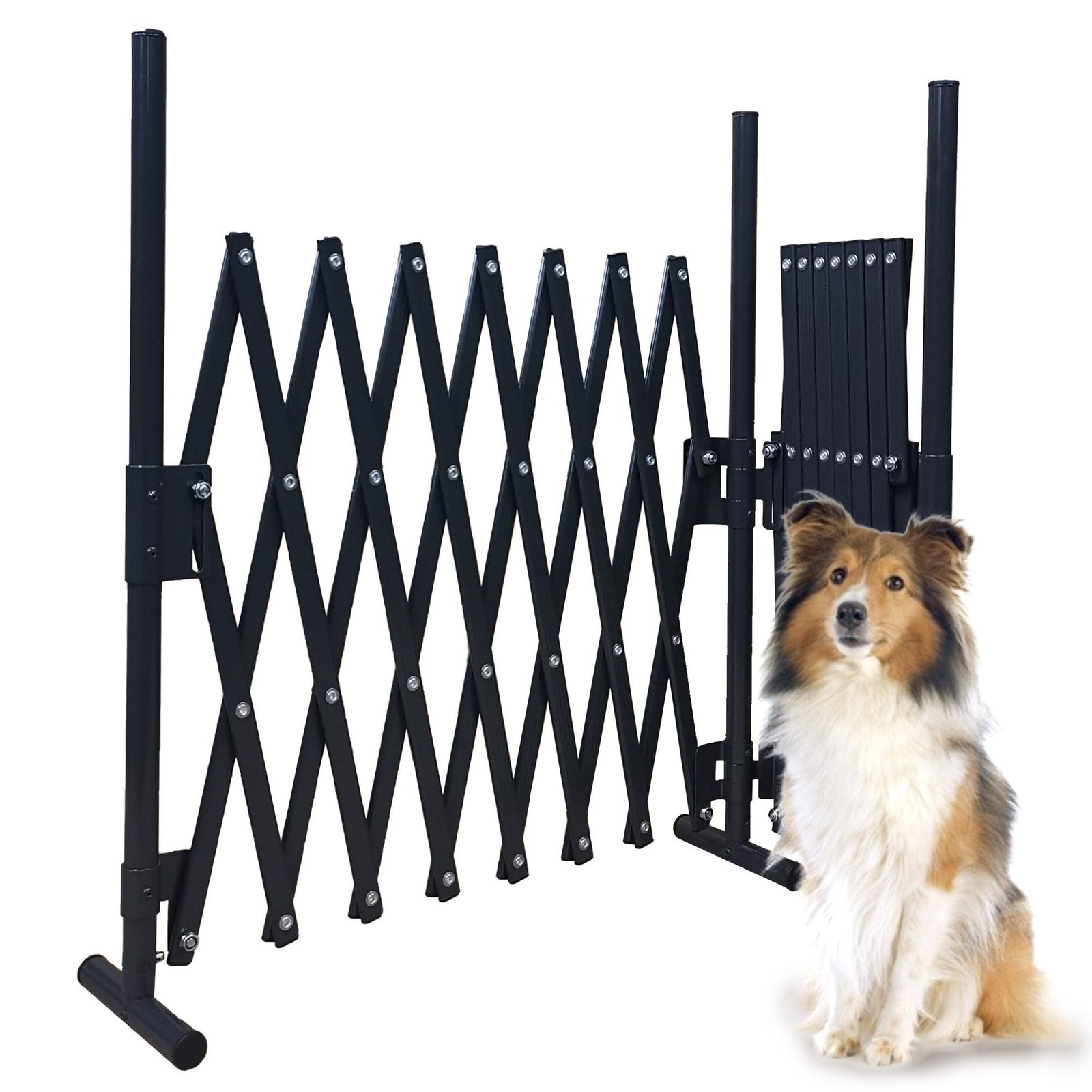 新品 ALMAX アルマックス ペットゲート アルミフエンス 幅 150cm＋150cm 奥行15cm 高さ70cm バタフライゲート SXG-0730DG