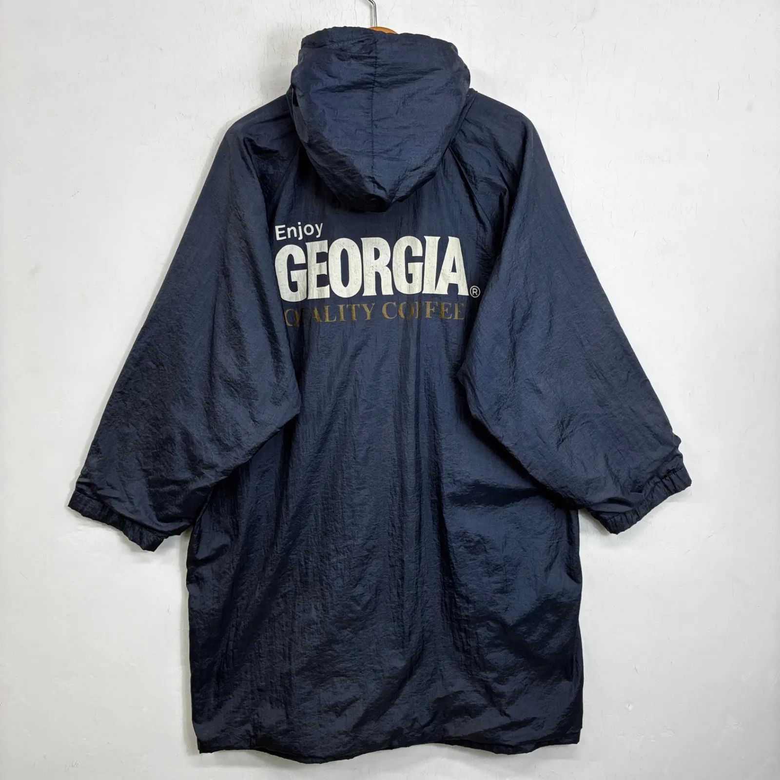 GEORGIA ジョージア ナイロン ジャケット フード付き スナップボタン 