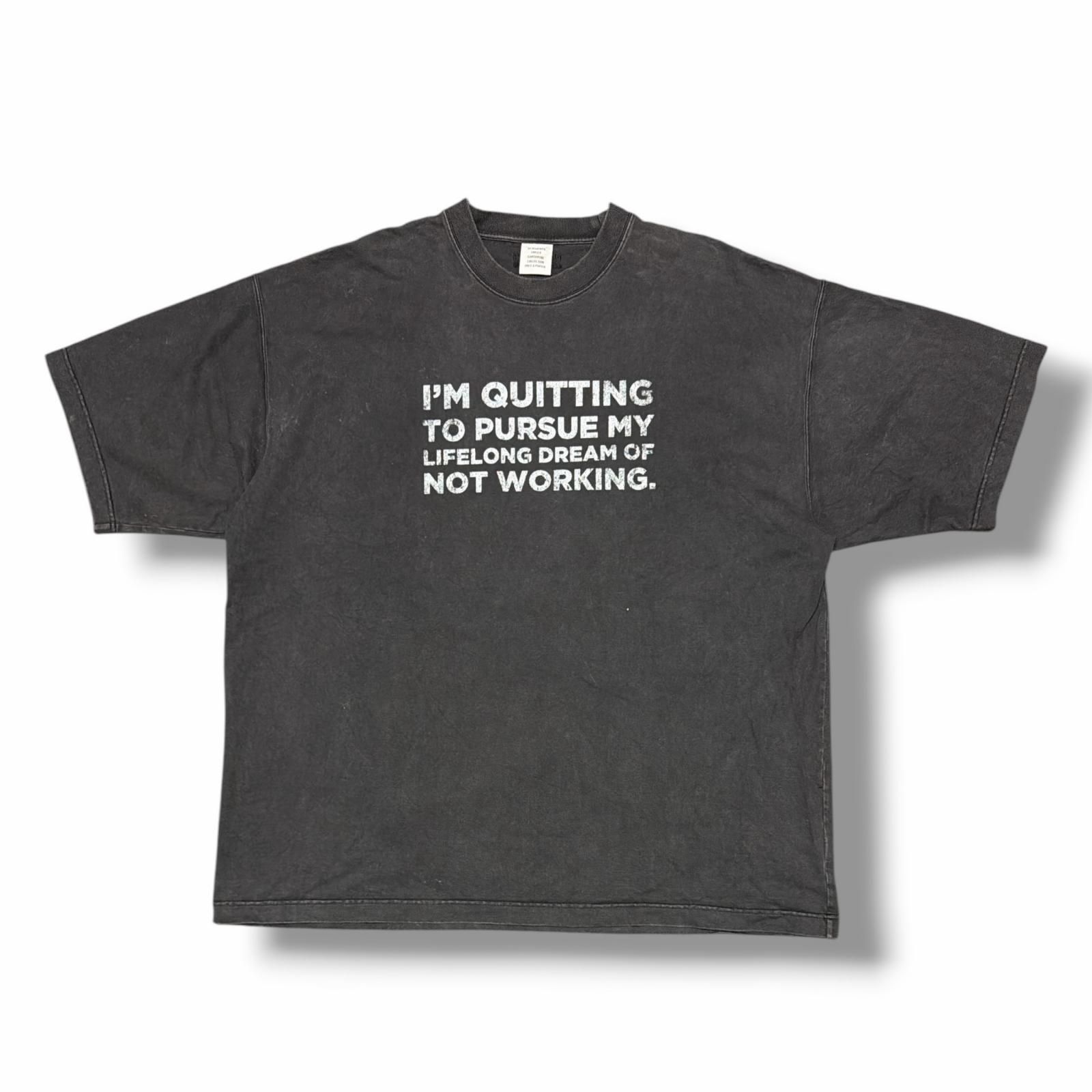 VETEMENTS Logo Print Oversize T-Shirt ロゴプリントオーバーサイズTシャツ カットソー ヴェトモン UE54TR370B ブラック XL （5681M）