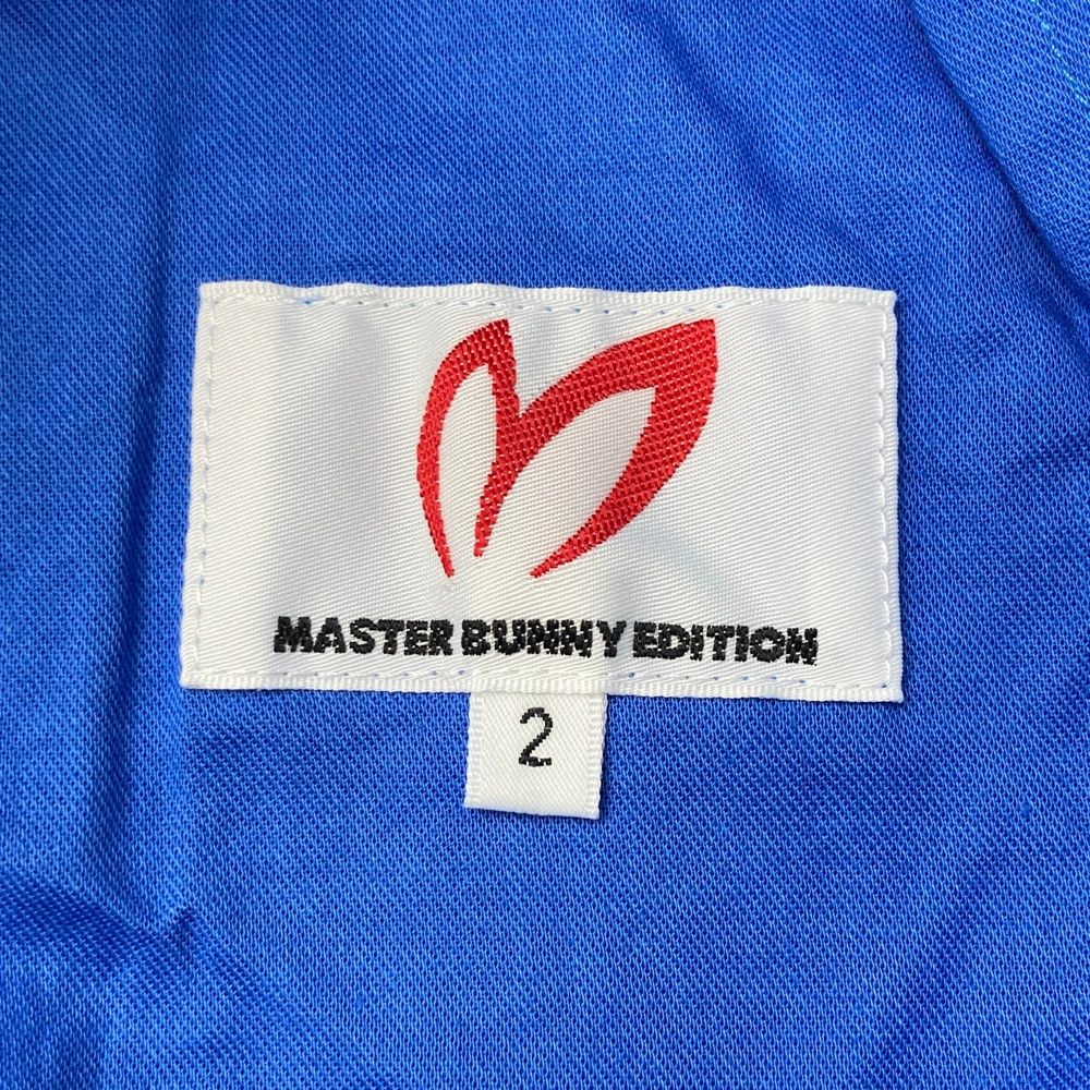 サイズ：2 MASTER BUNNY EDITION マスターバニーエディション シアサッカー ストレッチフレアスカート ブルー系 [240101597163] ゴルフウェア レディース ストスト