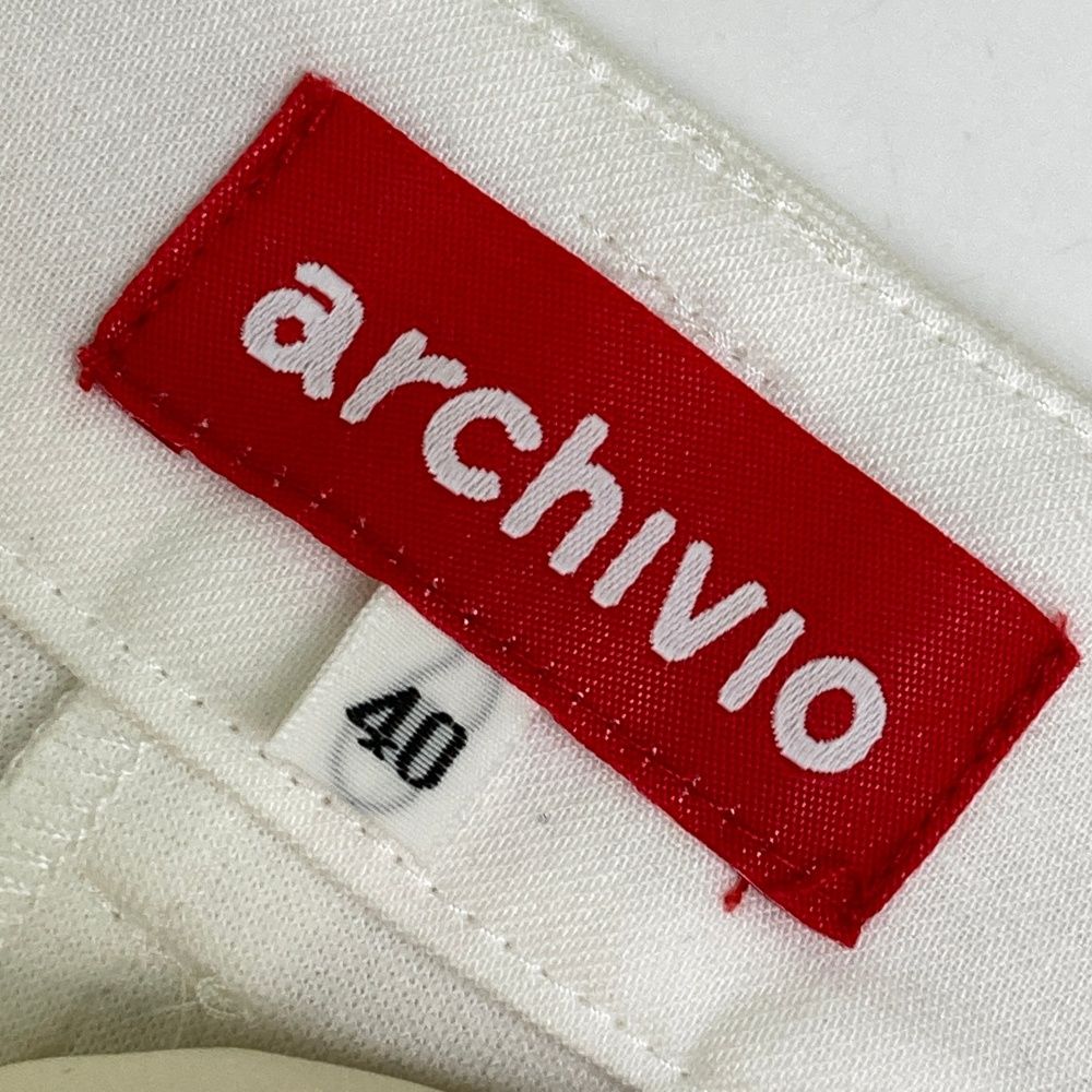 サイズ：40 ARCHIVIO アルチビオ ショートパンツ 切替 フェイクレザー ホワイト系 [240101664567] ゴルフウェア レディース ストスト