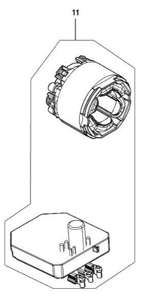 マキタ makita 18V 充電式 ドライバドリル DF486DZ 用 ステータコンプリート 629D46-7 部品 修理 パーツ 建築 建設 電設 電工 ドリル