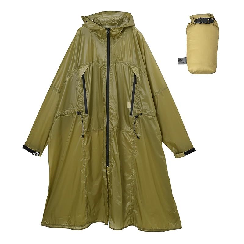 【新品】 [キウ] エアライトレインポンチョ Air-Light RAIN PONCHO 防水 撥水 はっ水 耐水 軽量 雨対策 台風 梅雨 レインコート スリーブポンチョ 雨具 雨ガッパ 雨合羽 袖付き 収納袋 ポケット おしゃれ 通勤 通学 自転車 アウト