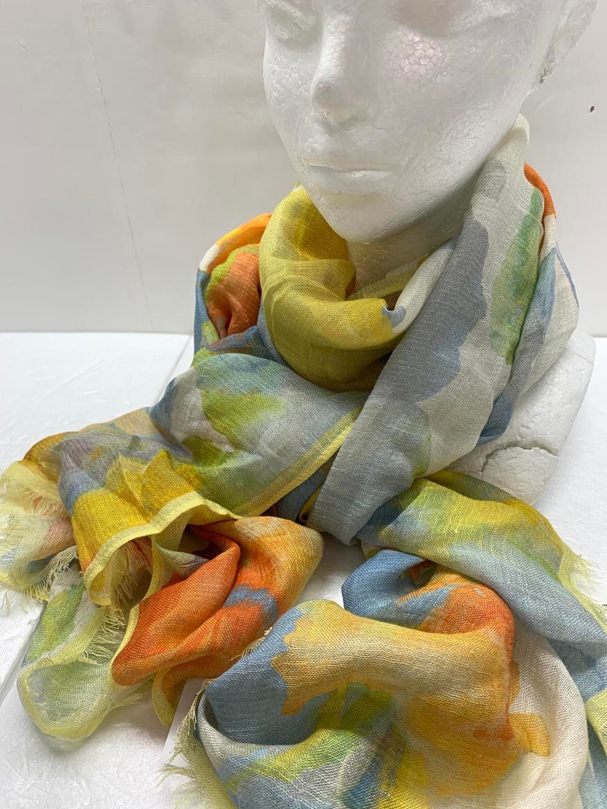 新品 LAUREN RALPH LAUREN ローレンラルフローレン フローラル モダールリネン ラップ スカーフ イエロー ■■◎レディース 新品 LAUREN RALPH LAUREN ローレンラルフローレン フローラル モダールリネン ラップ スカーフ イエロー ■■◎レディース