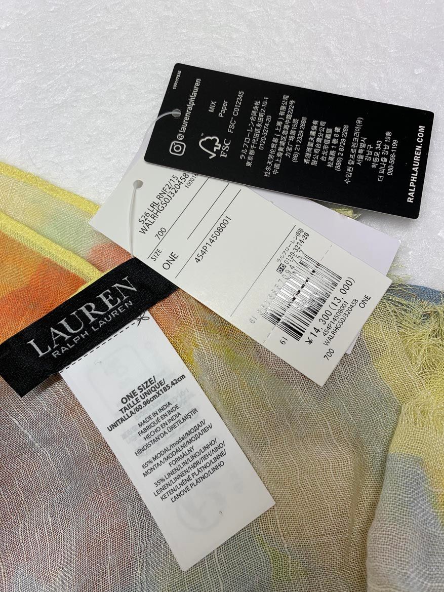 新品 LAUREN RALPH LAUREN ローレンラルフローレン フローラル モダールリネン ラップ スカーフ イエロー ■■◎レディース 新品 LAUREN RALPH LAUREN ローレンラルフローレン フローラル モダールリネン ラップ スカーフ イエロー ■■◎レディース