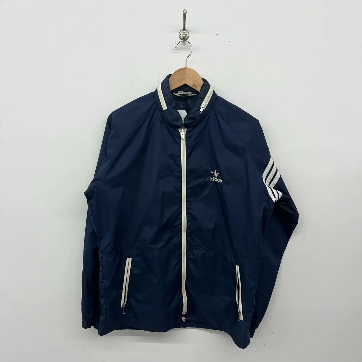adidasXDESCENTE 80s ネイビー オール ウィンドブレーカー ユニセックスM