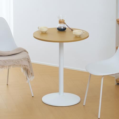 VENTOTA カフェテーブル 円形 直径60cm ダイニングテーブル 丸テーブル コーヒーテーブル ワークデスク 2人掛け 1本脚 食卓用 おしゃれ 北欧 cocot (ナチュラル)″mn 8e9a966d