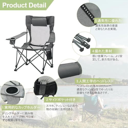 VECELO 折りたたみ椅子 コンパクト 超軽量 アルミ合金 ショルダー付き 持ち運び 携帯チェア アウトドアチェア コンパクトチェア 日本語説明書付き 耐荷重100KG 収納袋一体型 キャンプ椅子 旅行 ハイキング お釣り 試合観戦 花火大 e6566a75