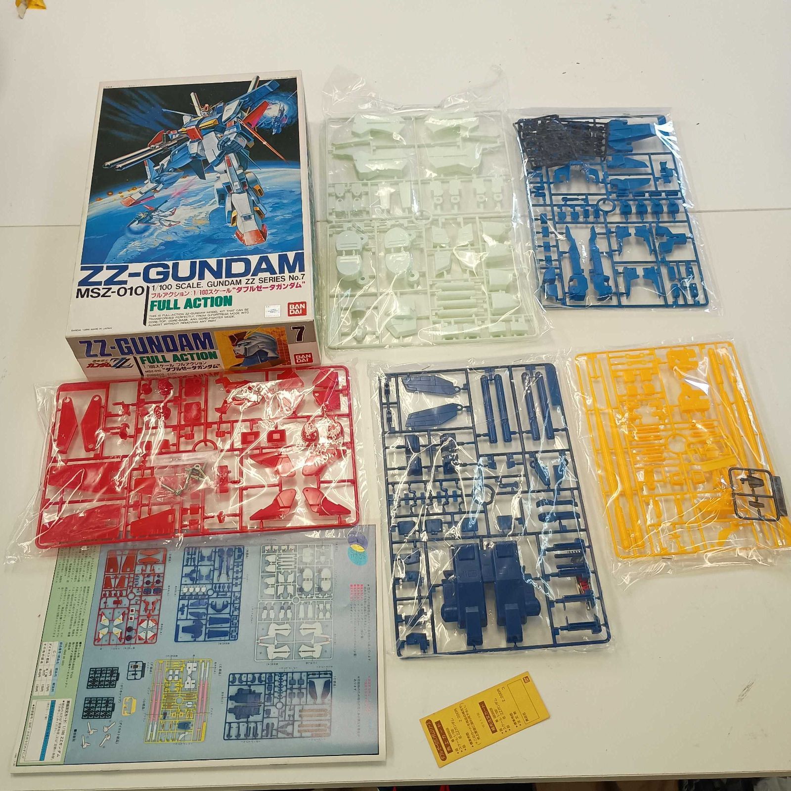 未組立 BANDAI ZZ GUNDAM MSZ-010 1/100 1986 箱、取扱付 バンダイ ZZ
