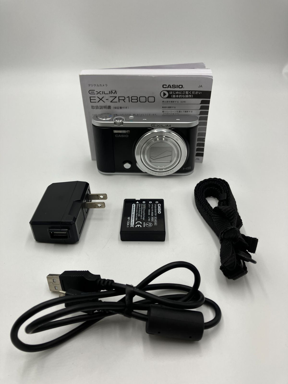 【動作確認済】CASIO EXILIM EX-ZR1800 ブラック コンパクトデジタルカメラ
