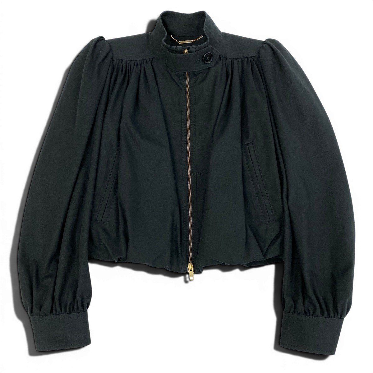 Ee25 Chloé クロエ バルーンスリーブ ブルゾン 2025 ランウェイ サイズ34 ブラック シェミナ カマリ パフスリーブ ギャザージャケットk02i 66,000円