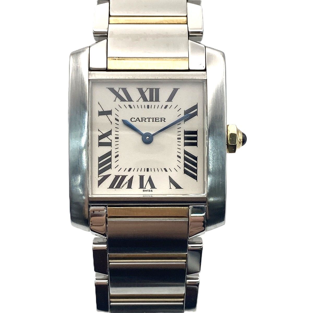 CARTIER カルティエ タンク フランセーズ MM 18K/SS クオーツ　32mm 腕時計 W51006Q4 レディース ステンレススチール K18イエローゴールド シルバー ゴールド 中古