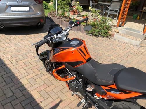 KEMIMOTO バーエンドミラー バイク用 ミラー オートバイミラー CNC加工 汎用ミラー ブラック 左右セット 車検対応 凸面鏡 長型 KM085so 3bcdac4d