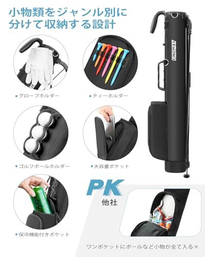 Findway ゴルフ スタンドバッグ 7-8本収納 セルフスタンド ゴルフクラブケース 約990g 軽量 キャディバッグ ユニセックス 手持ち＆ショルダー 練習場とショートコース用 初心者にもベテランにも ゴルフバッグso b5cdea93