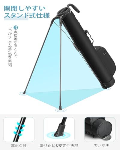 Findway ゴルフ スタンドバッグ 7-8本収納 セルフスタンド ゴルフクラブケース 約990g 軽量 キャディバッグ ユニセックス 手持ち＆ショルダー 練習場とショートコース用 初心者にもベテランにも ゴルフバッグso b5cdea93