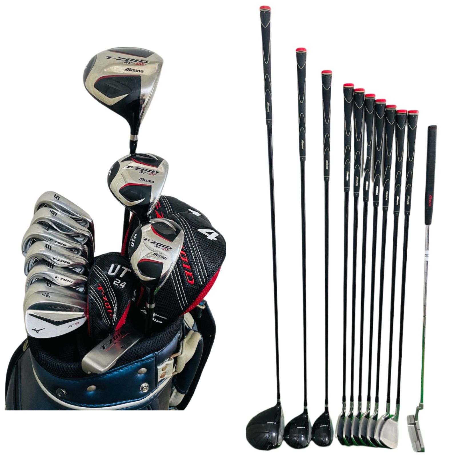 71 MIZUNO T-ZOID RV-02 ミズノ メンズ 右利き ゴルフクラブ11本セット