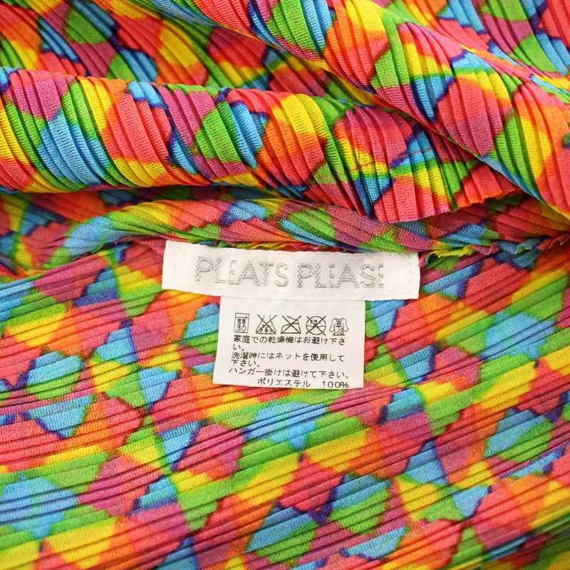 PLEATS PLEASE バイカラードルマンブラウス　サイズ3 プリーツプリーズ PLEATS PLEASE イッセイミヤケ ブラウス カットソー