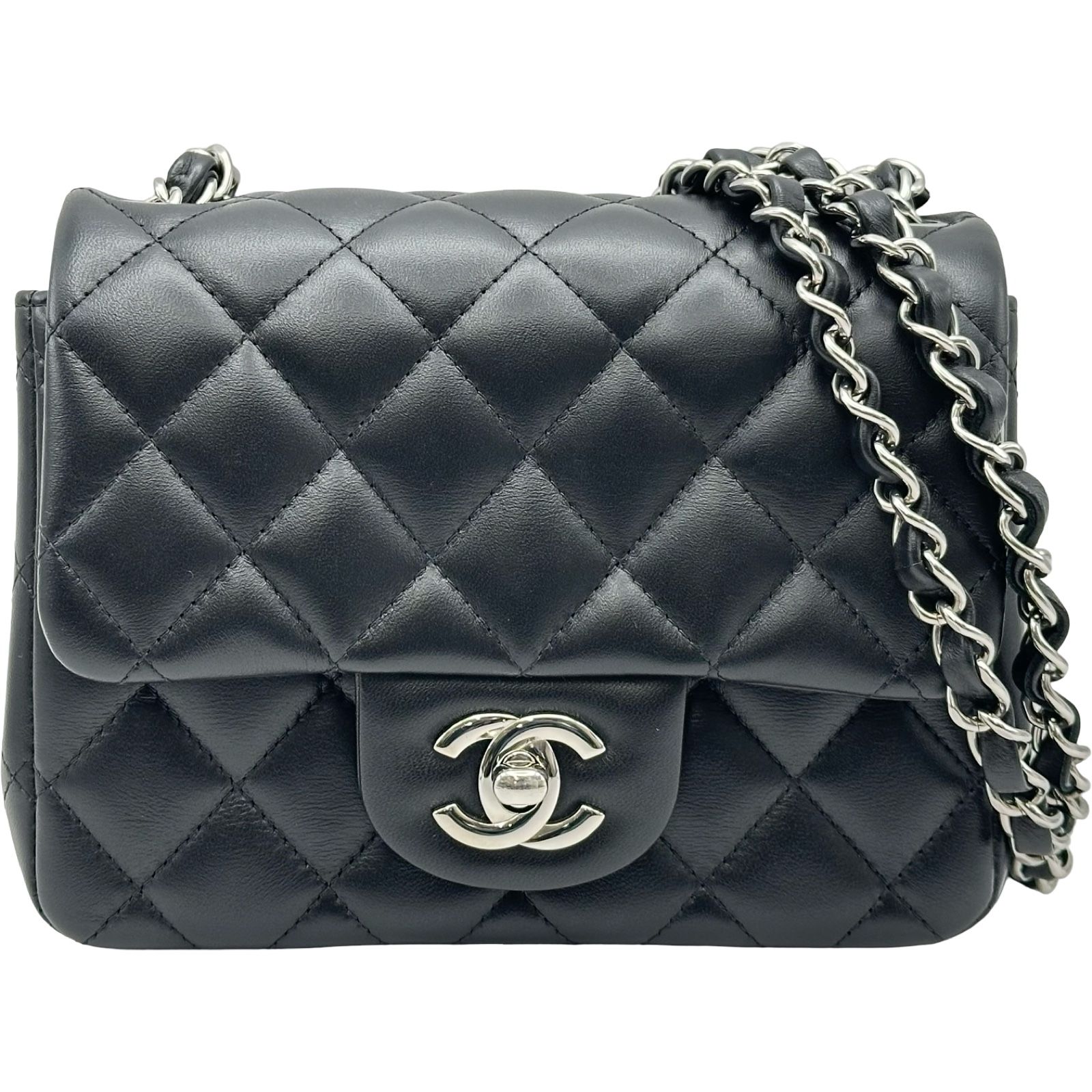 シャネル CHANEL ミニマトラッセ 18 A35200 ブラック ラムスキン レディース ショルダーバッグ