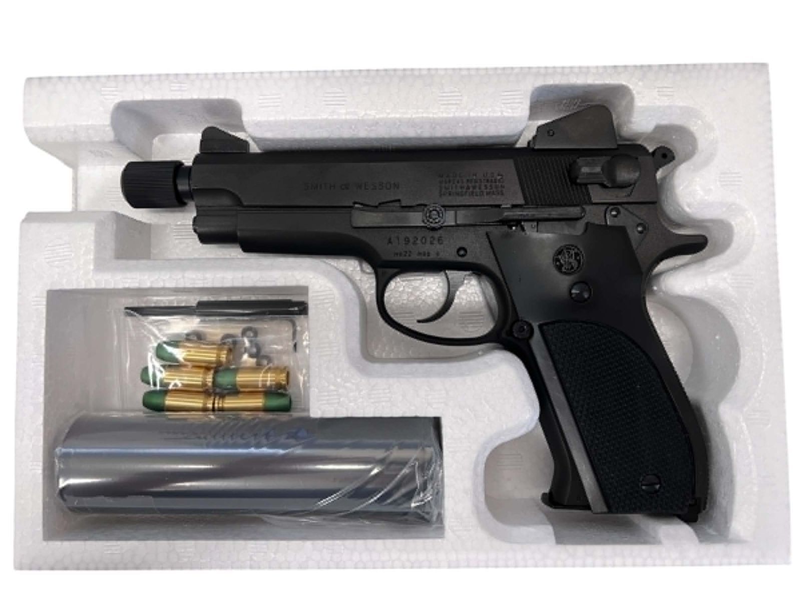 マルシン Mk.22 Mod0 ハッシュパピー プラスチックグリップ HW ブラック（発火式 モデルガン 完成品）