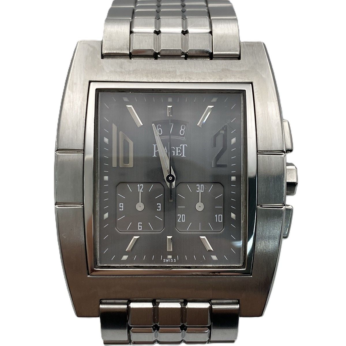 PIAGET ピアジェ アップストリーム クロノグラフ UPSTREAM CHRONOGRAPH 33mm クオーツ 27150 腕時計 GOA26007 メンズ ステンレススチール シルバー グレー 中古