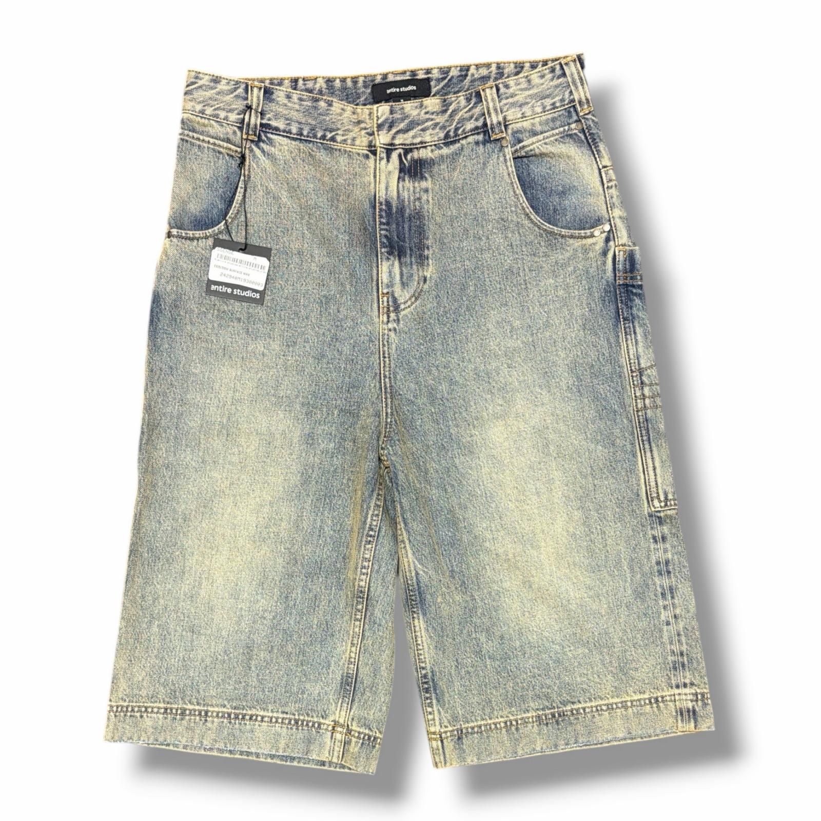 参考上代48400円 entire studios DROP 7 HEAVY DENIM SHORTS ヘビー 