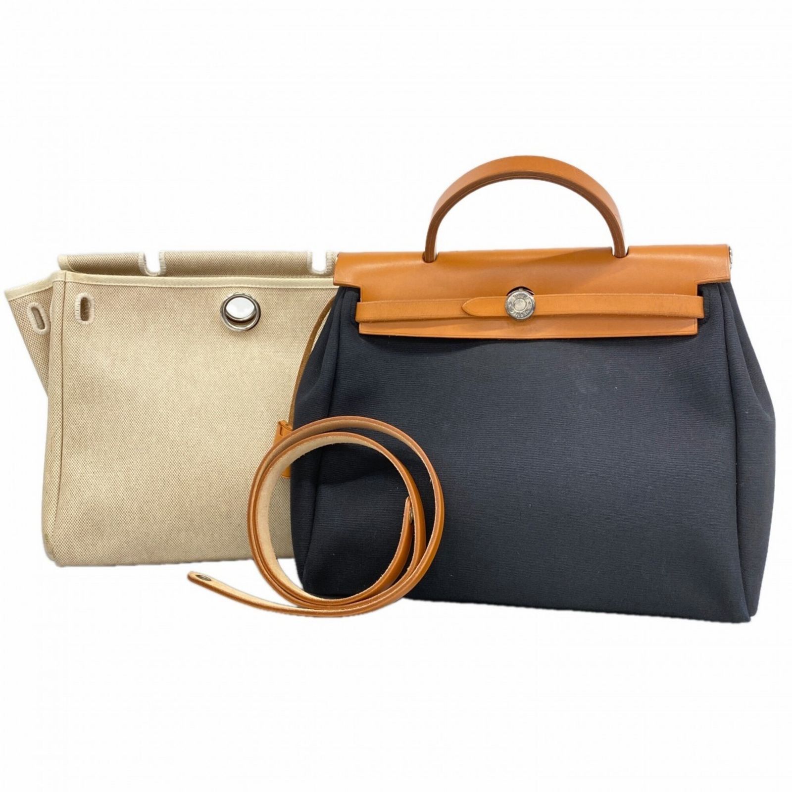エルメス(Hermes) エルメス ハンドバッグ エールバックPM トワルオフィシエ ナチュラル □E刻印 2wayバッグレディース P2907357