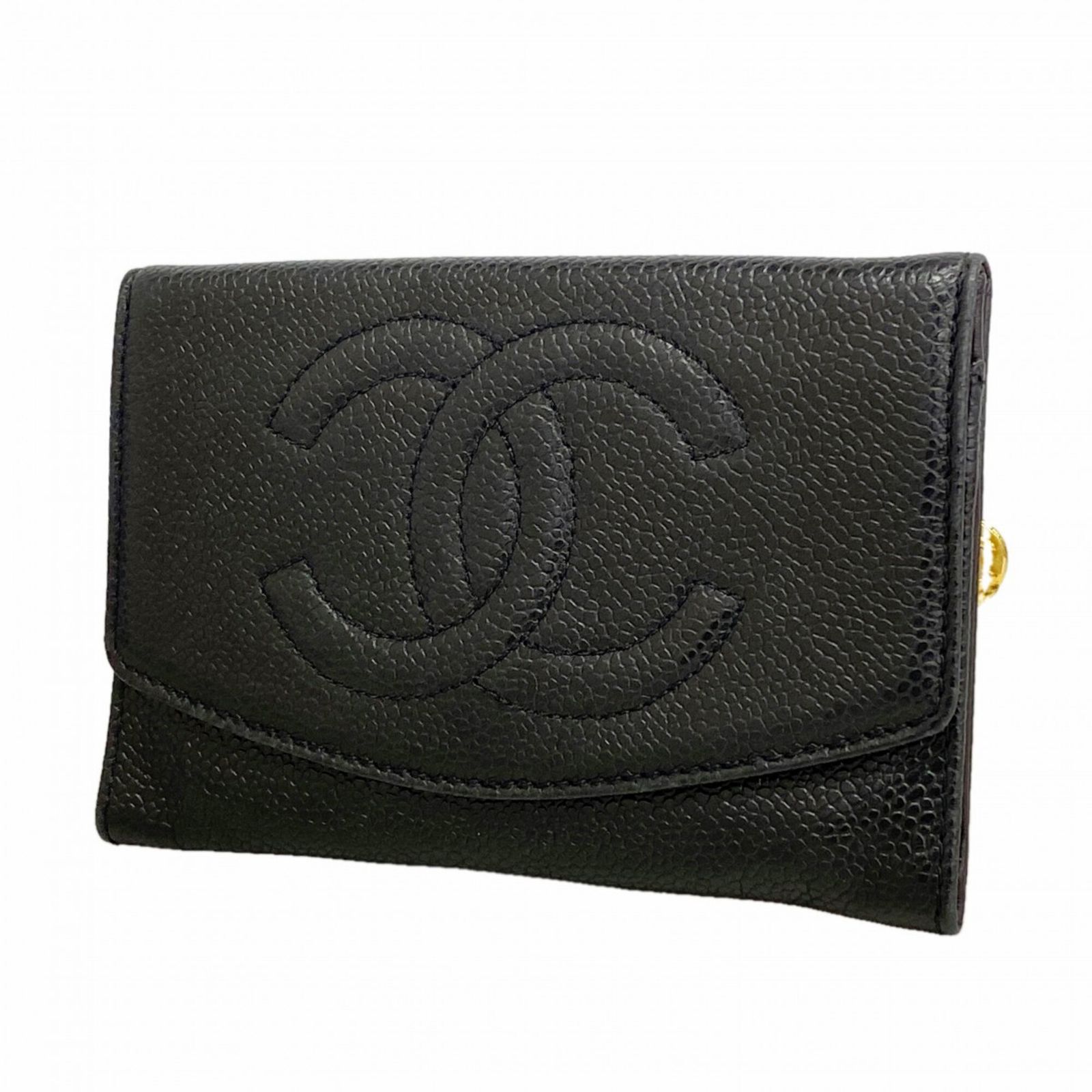 シャネル(Chanel) シャネル 財布 キャビアスキン ブラック レディース P2884976
