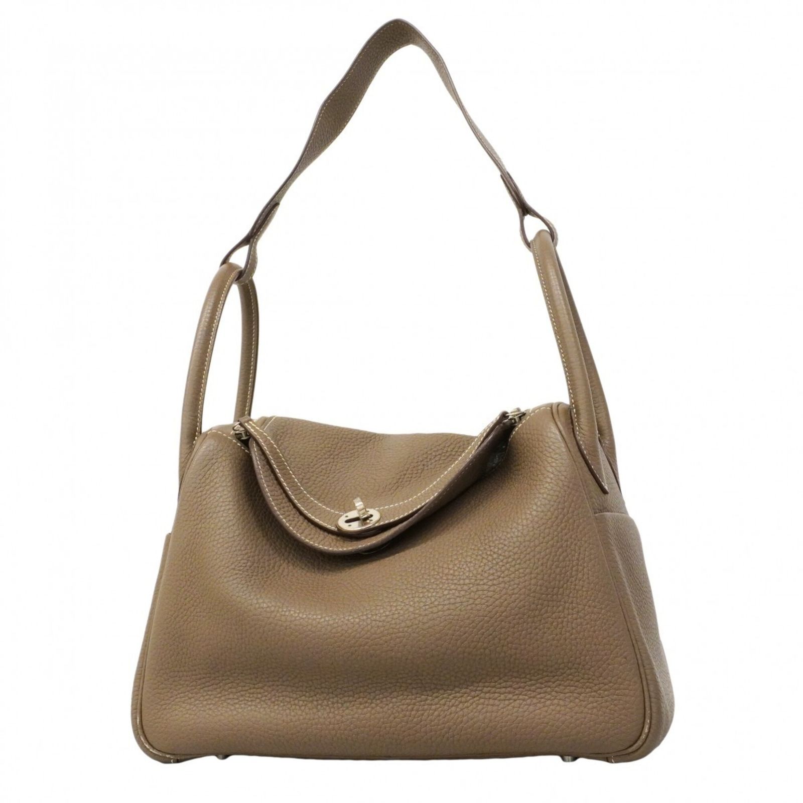 エルメス(Hermes) エルメス ハンドバッグ リンディ30 トリヨンクレマンス エトゥープ X刻印 2wayバッグレディース OP003448